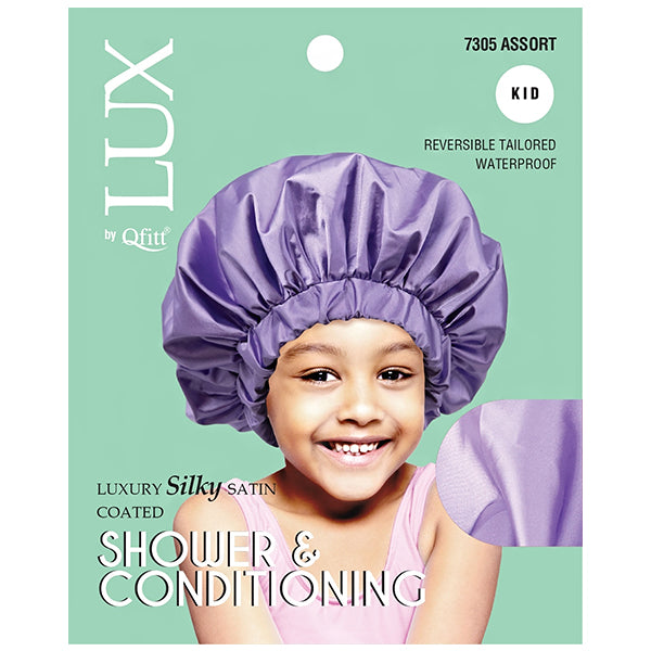 Lux by Qfitt Luxury Silky Satin Coated Shower & Conditioning for Kid - #7305 Assort