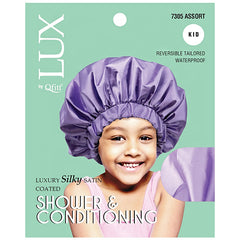 Lux by Qfitt Luxury Silky Satin Coated Shower & Conditioning for Kid - #7305 Assort