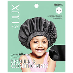 Lux by Qfitt Luxury Silky Satin Coated Shower & Conditioning for Kid - #7306 Onyx