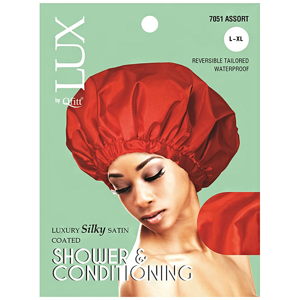 Lux by Qfitt Luxury Silky Satin Coated Shower & Conditioning - L\/XL #7051 Assort