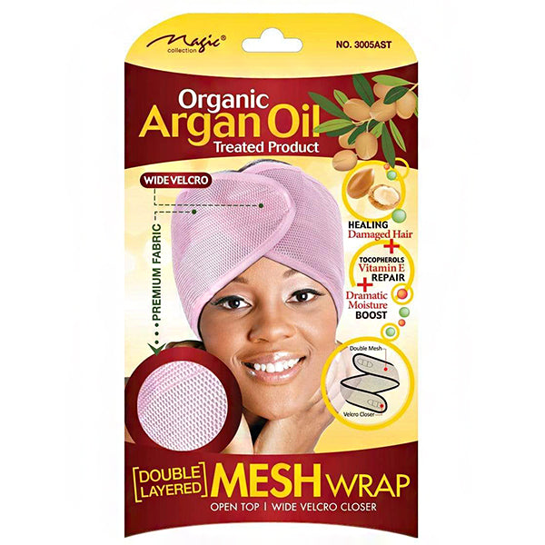Magic Collection #3005AST Organic Argan Oil Double Layered Mesh Wrap - Assorted