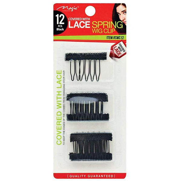 Magic Collection #SWC20 Durable & Secure Flat-Not Bulky Spring Wig Clip 20pcs