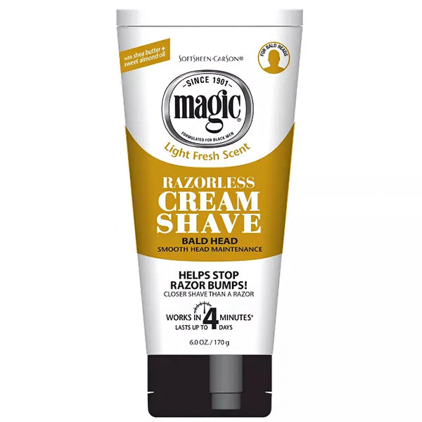 Magic Razorless Cream Shave - Bald Head 6oz :: WigTypes.com