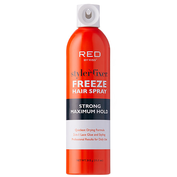 Red by Kiss SS01 Styler Fixer Strong Maximum Hold 2-In-1 Lace Glue and Styling Freeze Hair Spray 11.1oz
