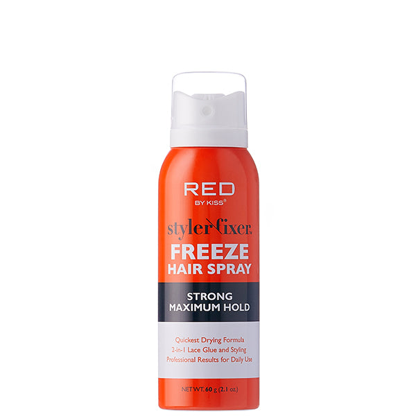 Red by Kiss SS02 Styler Fixer Strong Maximum Hold 2-In-1 Lace Glue and Styling Freeze Hair Spray 2.1oz