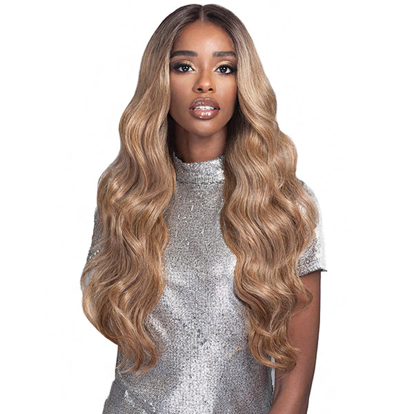 Bobbi Boss Human Hair Blend 13X4 Swiss Lace Front Wig - MBLF190 CARMELA