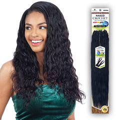 Naked 100% Human Hair Wet & Wavy Crochet  Braid - PRE LOOP TYPE LOOSE DEEP 10