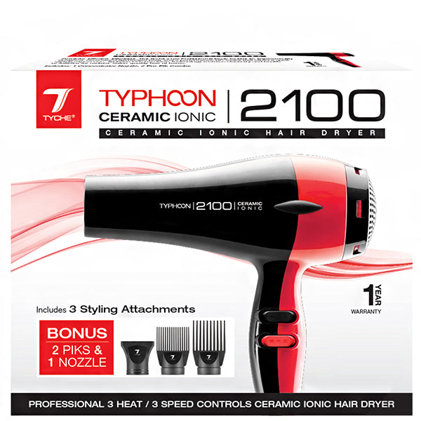 Nicka K New York #TP-2100 Tyche Typhoon Ceramic Ionic 2100 Hair Dryer