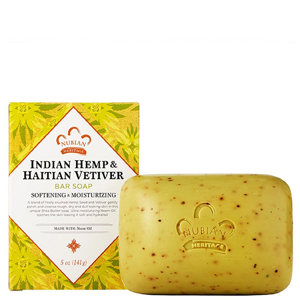 Nubian Heritage Indian Hemp & Haitian Vetiver Bar Soap 5oz