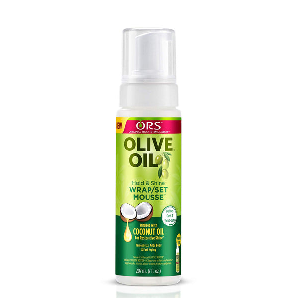 ORS Olive Oil Hold & Shine Wrap\/Set Mousse 7oz