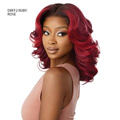 Outre 100% Human Hair Blend 5x5 Glueless HD Lace Closure Wig - HHB BODY WAVE 16
