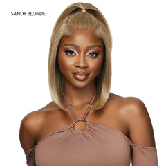 Outre 100% Human Hair Blend 5x5 Glueless HD Lace Closure Wig - HHB NATURAL YAKI 14