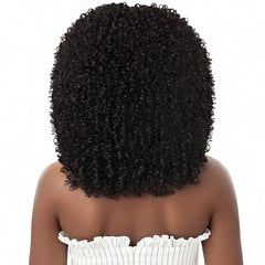 Outre Big Beautiful 100% Human Hair Premium Blend U Part Cap Leave Out Wig - AFRO CURLS 16