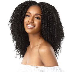 Outre Big Beautiful Hair Human Hair Blend Clip in - 4A KINKY CURL 10