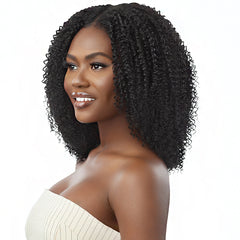 Outre Big Beautiful 100% Human Hair Premium Blend U Part Cap Leave Out Wig - COILY FRO 14