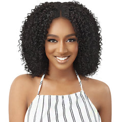 Outre Big Beautiful 100% Human Hair Premium Blend U Part Cap Leave Out Wig - CURLY TWIST 14