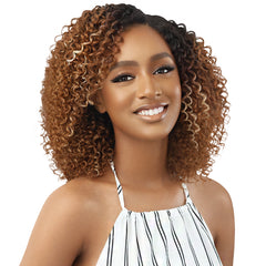 Outre Big Beautiful 100% Human Hair Premium Blend U Part Cap Leave Out Wig - CURLY TWIST 14