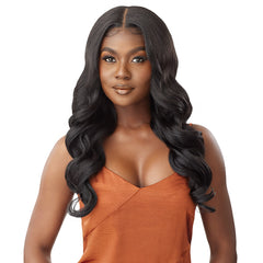 Outre 100% Human Hair Blend 5x5 HD Lace Closure Wig - HHB BODY CURL 24