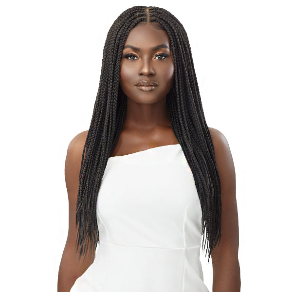 Outre Pre-Braided Synthetic HD Lace Wig - KNOTLESS SQUARE PART BRAIDS 26 (13x4 lace frontal)