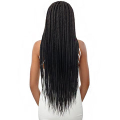 Outre Pre-Braided Synthetic Hair HD Lace Wig - MIDDLE PART FEED-IN BOX BRAIDS 36 (4x4 lace frontal)