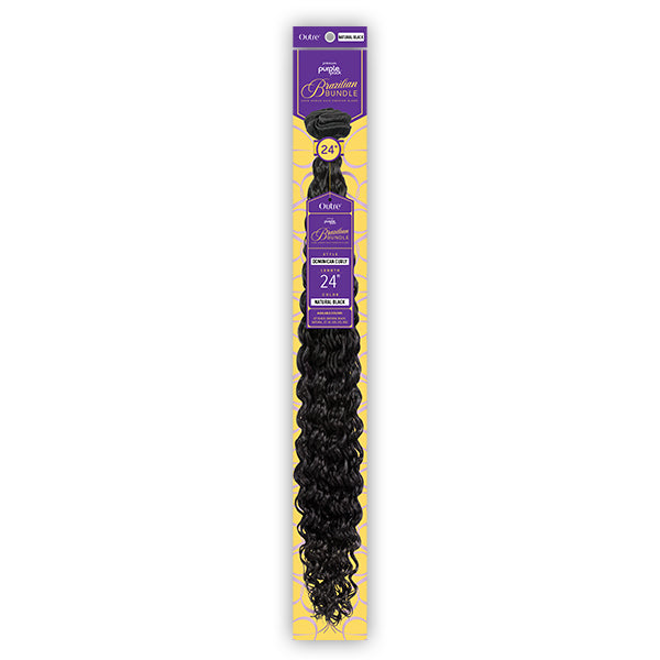 Outre Purple Pack Brazilian Bundle Human Hair Blend Weaving - DOMINICAN CURL 24