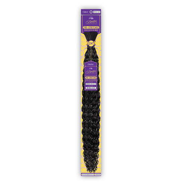Outre Purple Pack Brazilian Bundle Human Hair Blend Pre Stretched Braid - DOMINICAN CURL BULK 24