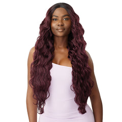 Outre Purple Pack Brazilian Boutique Human Hair Blend Weaving - VIRGIN BODY 4PCS (26\/28\/30 + 4 inch lace closure)