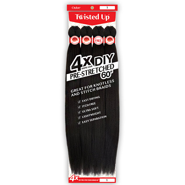 Outre Synthetic Braid - X PRESSION TWISTED UP 4X DIY PRESTRETCHED BRAID 60