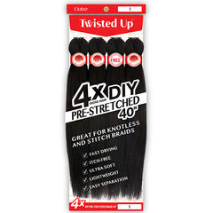 Outre Synthetic Braid - X PRESSION TWISTED UP 4X DIY PRESTRETCHED BRAID 40