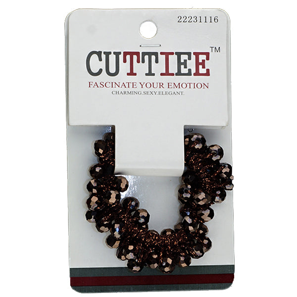 Cuttiee #1116 Ponytail Holder Round Jewel