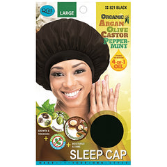 Qfitt Organic Argan + Olive Oil & Shea Butter Sleep Cap - Large