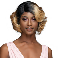 Janet Collection Synthetic Melt Extended Part HD Lace Wig - RAVEN