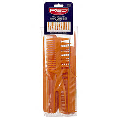 Red By Kiss 10-PC Comb Set #CMB25 BROWN