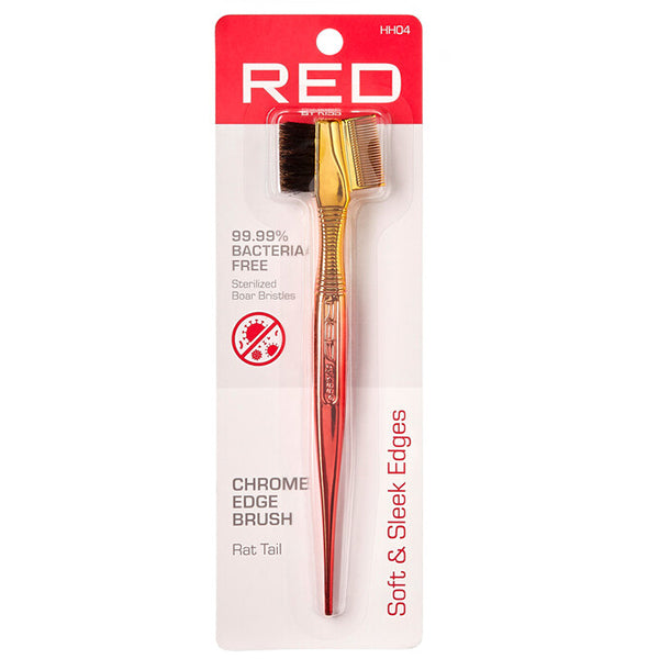 Red by Kiss HH04 Chrome Edge Brush Rat Tail