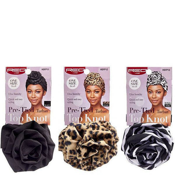 Red By Kiss HSFPXX Pre-Tied Turban Top Knot
