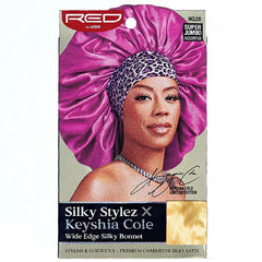 Red by Kiss HQXX Silky Stylez X Keyshia Cole Wide Edge Silky Bonnet Super Jumbo