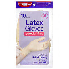 Red by Kiss GLPF01 Latex Gloves Powder Free - Small 10ct