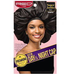 Red by Kiss HDNP02 Satin Day & Night Cap - Super Jumbo Black