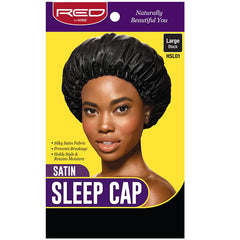 Red by Kiss HSL01 Satin Sleep Cap - Large Black