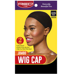 Red by Kiss HWC04 Jumbo Wig Cap - 2 Caps Black