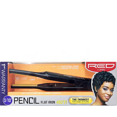 Red by Kiss Pencil Ceramic Tourmaline Flat Iron 3\/10 inch FI030