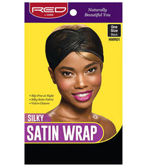 Red by Kiss Silky Satin Wrap One Size Black HWR01