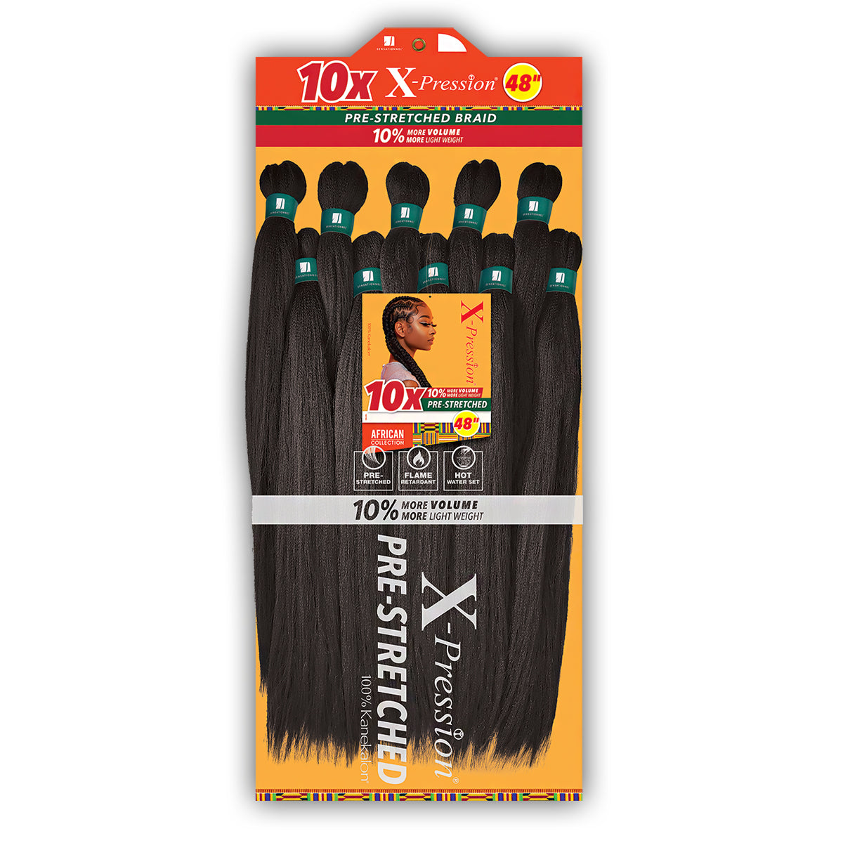 Sensationnel Synthetic Braid - 10X X Pression PRE STRETCHED BRAID 48