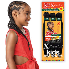 Sensationnel Synthetic Braid - 3X X-PRESSION PRE-STRETCHED BRAID 28 (KIDS)