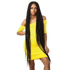 Sensationnel Cloud 9 Synthetic Hair 4x4 Lace Parting 100% Hand-Braided HD Swiss Lace Wig - BOX BRAID X-LARGE 50