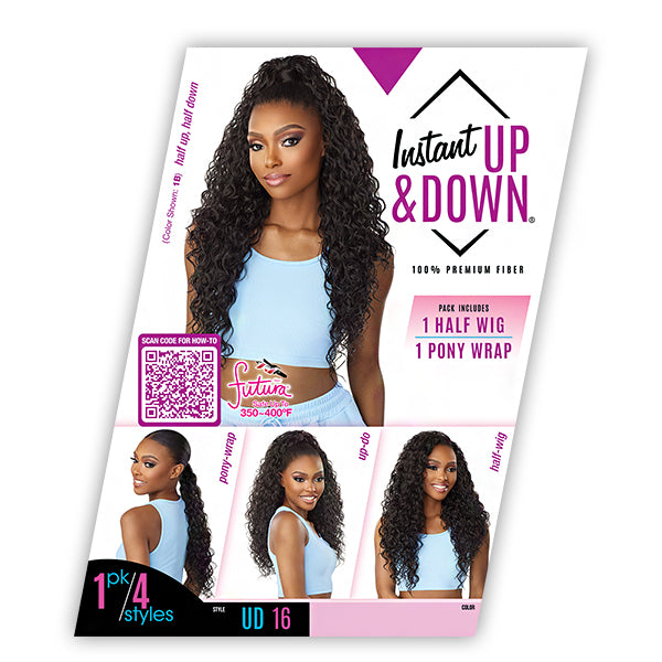 Sensationnel Synthetic Hair Half Wig Instant Up & Down - UD 16 ...