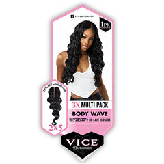 Sensationnel Synthetic Hair Vice 3X Multi Bundle Weave - BODY WAVE 26\/28\/30