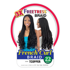 Freetress Synthetic Braid - 3X FRENCH CURL BRAID 22