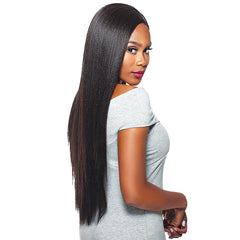 Outre Purple Pack Brazilian Boutique Human Hair Blend Weaving - VIRGIN SLEEK PRESSED 4PCS (18\/20\/22 + 4 inch lace closure)