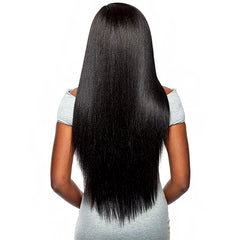 Outre Purple Pack Brazilian Boutique Human Hair Blend Weaving - VIRGIN SLEEK PRESSED 4PCS (18\/20\/22 + 4 inch lace closure)